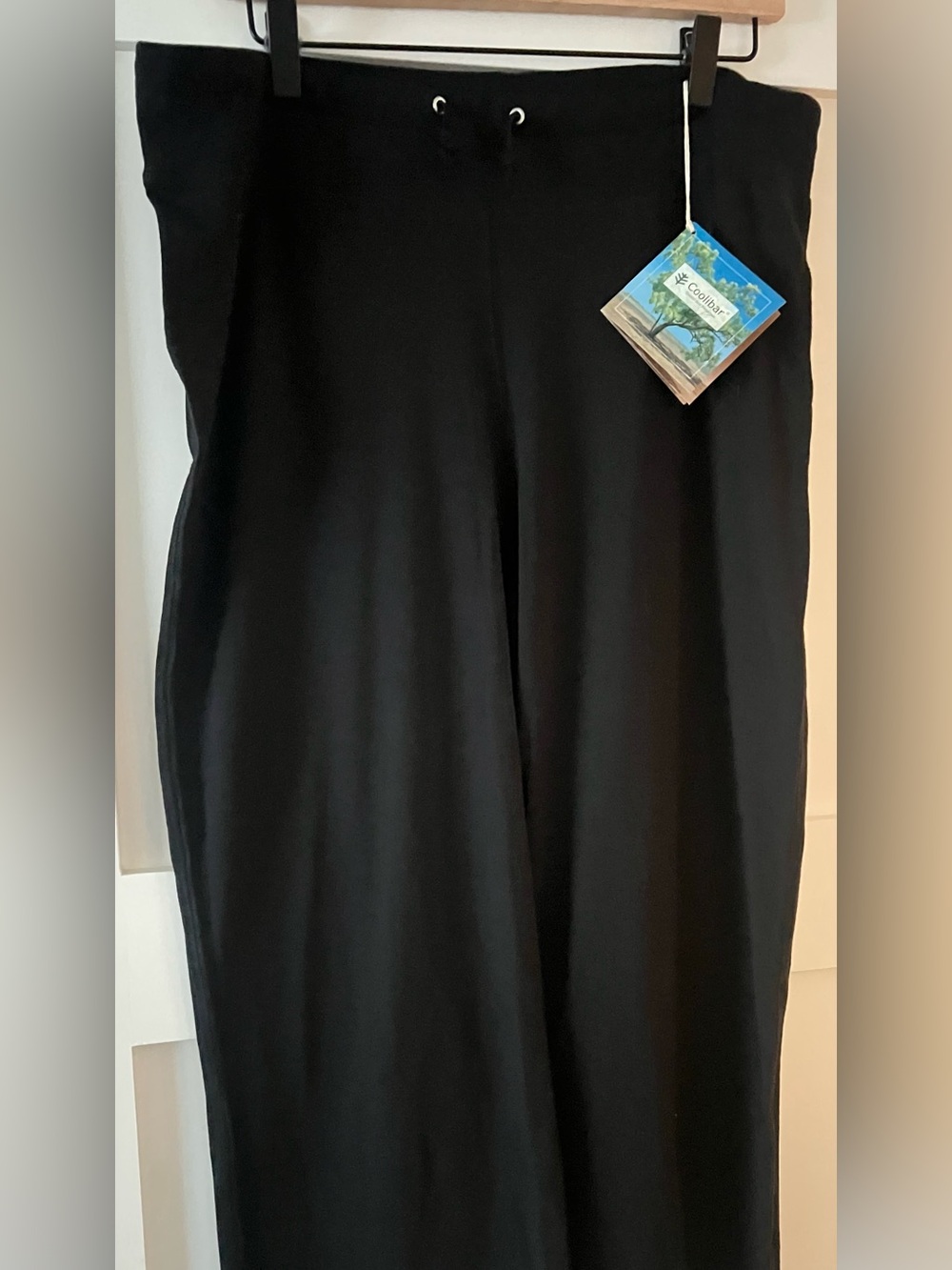 Coolibar Windley Beach Capri Pants | Women’s XL Black UPF 50 Wide Leg NWT